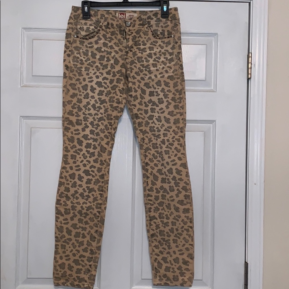 Cheetah Pants with rhinestones.